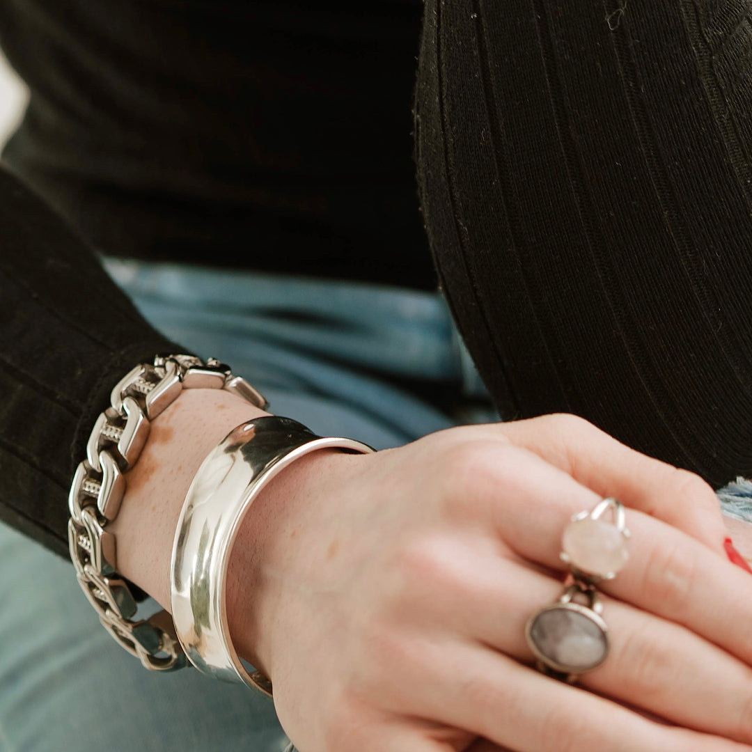 Gina Hand-forged Silver Cuff