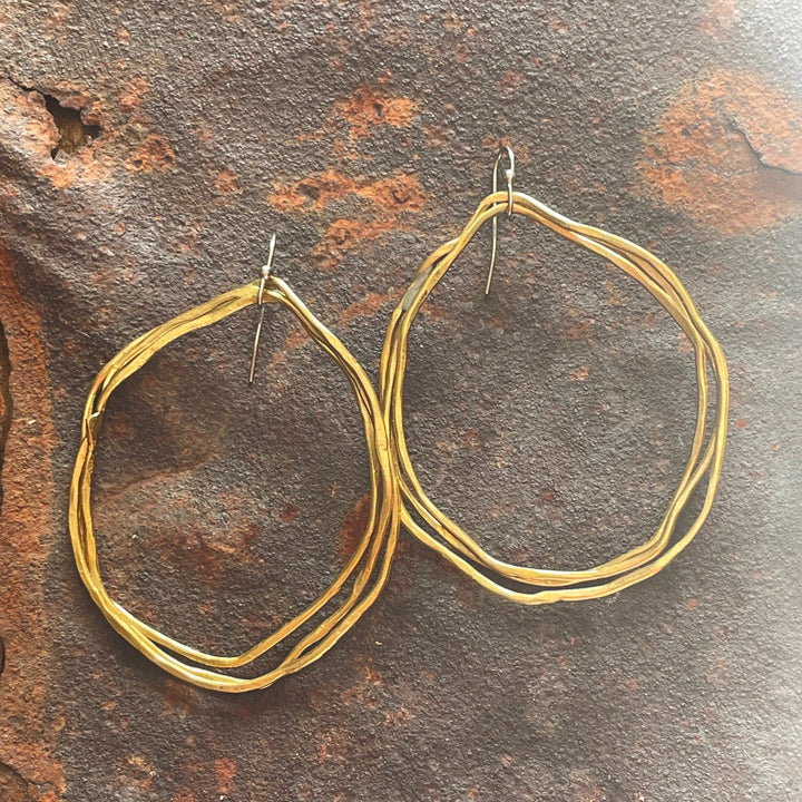 Bronze Flawed Beauty Hoops