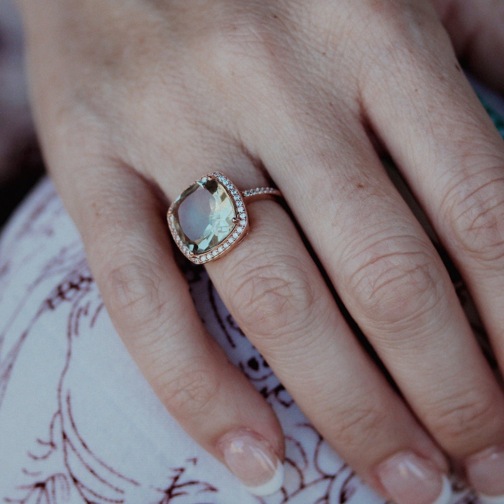 Pretty Jen Prasiolite Ring