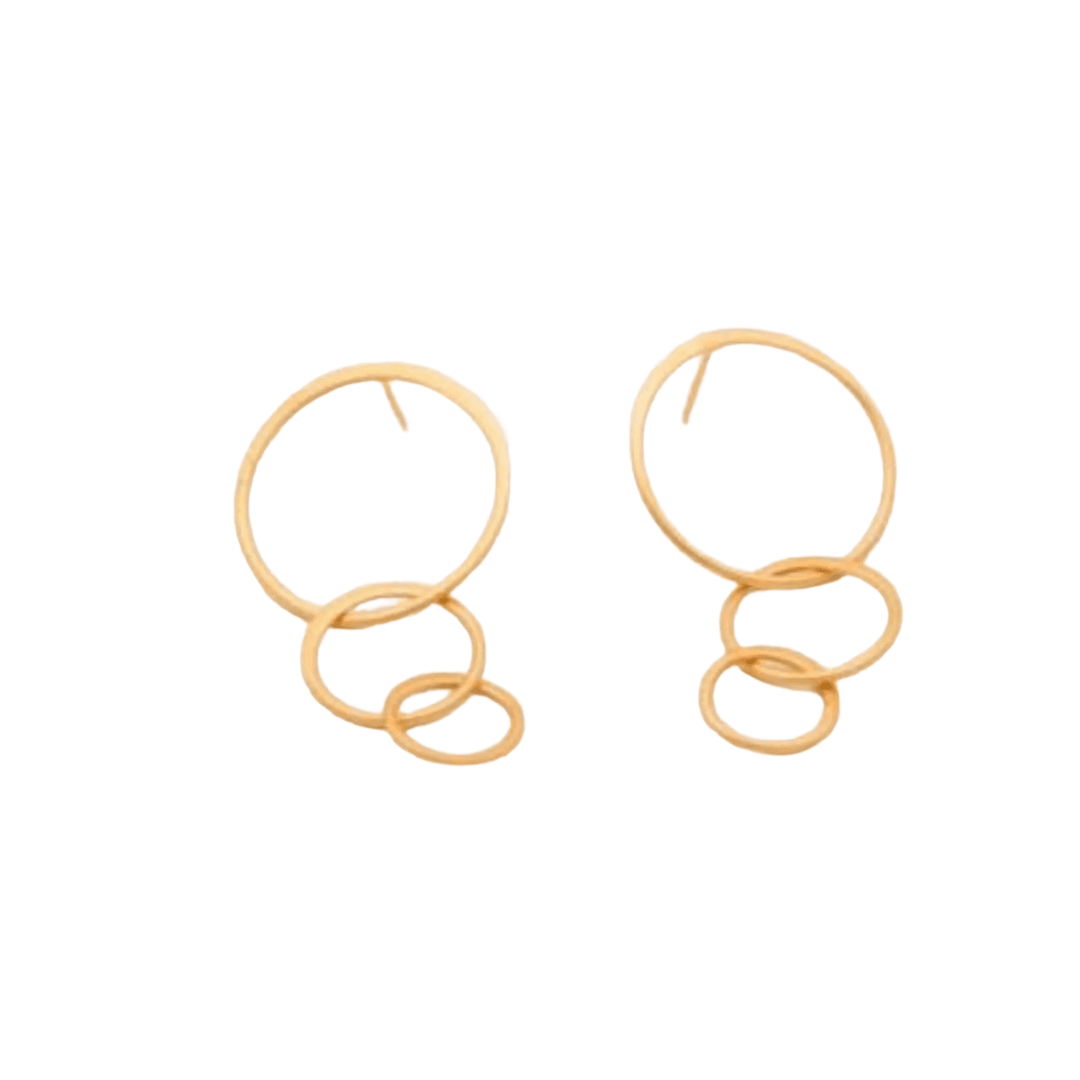 Cindy Circle Earrings in Gold