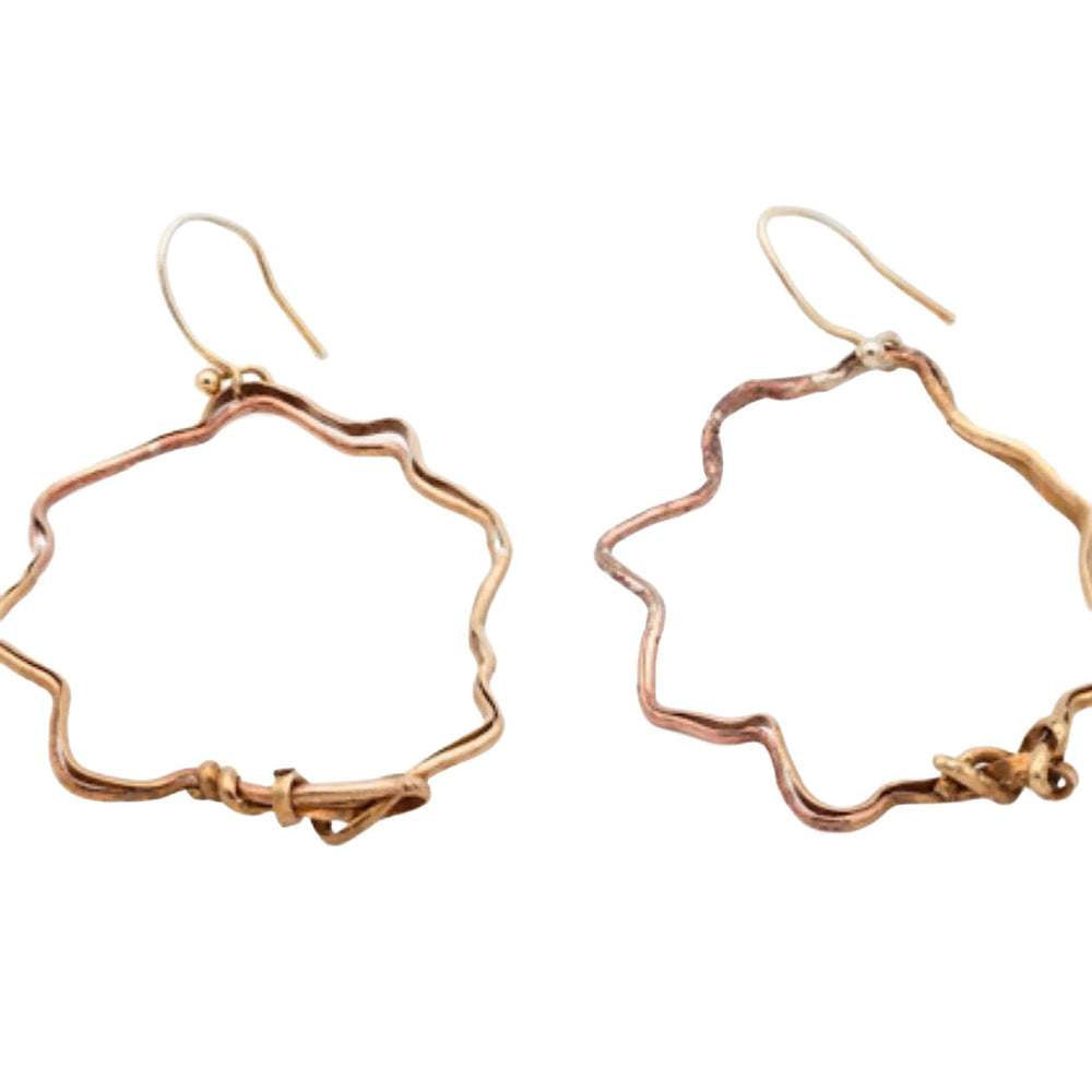 Petite Flower Cloud Hoops In Brass