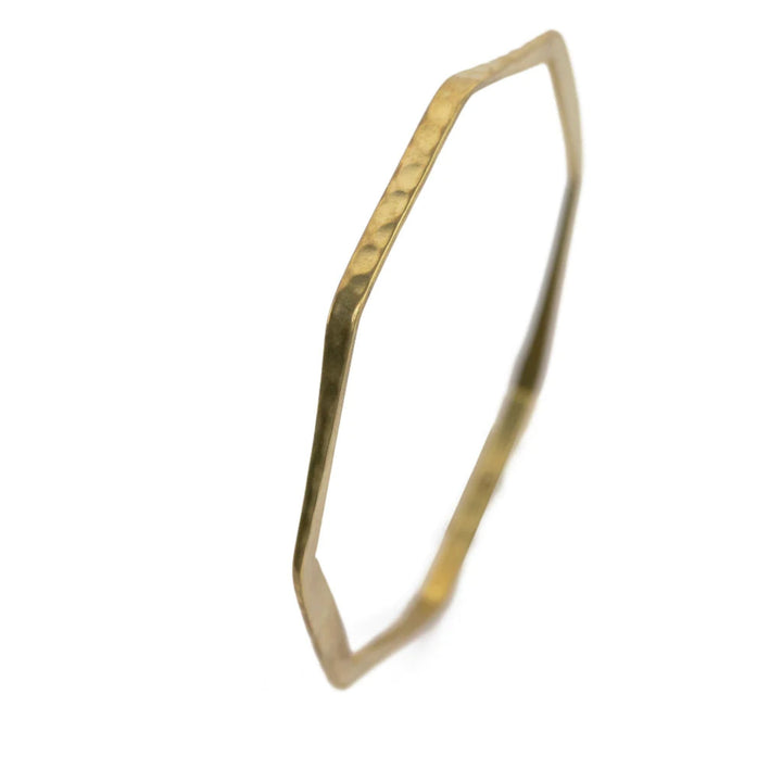 Seis Hammered Brass Bangle