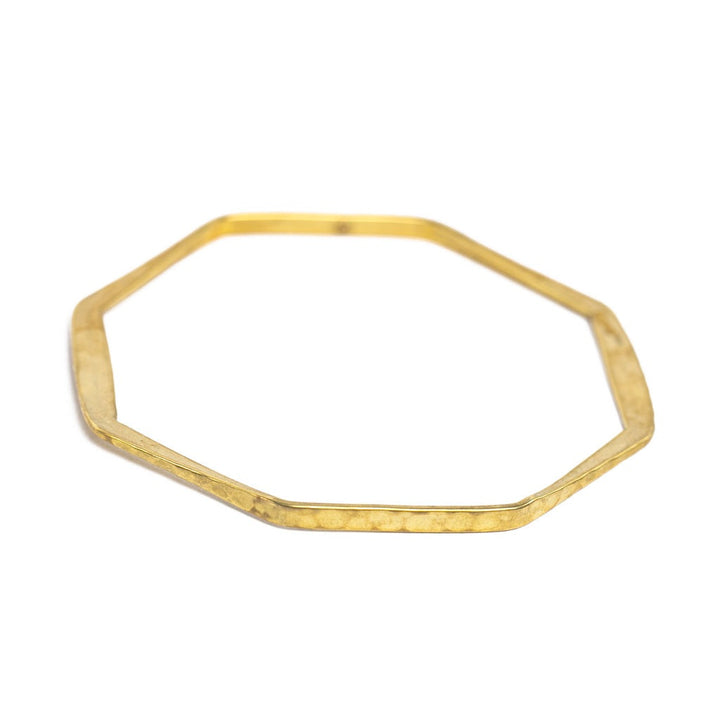 Seis Hammered Brass Bangle