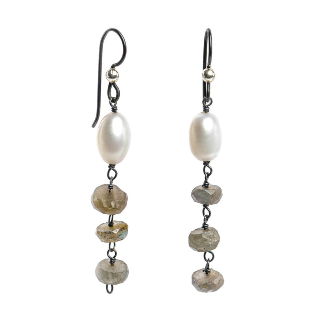 Pia Pearl Labradorite Earrings