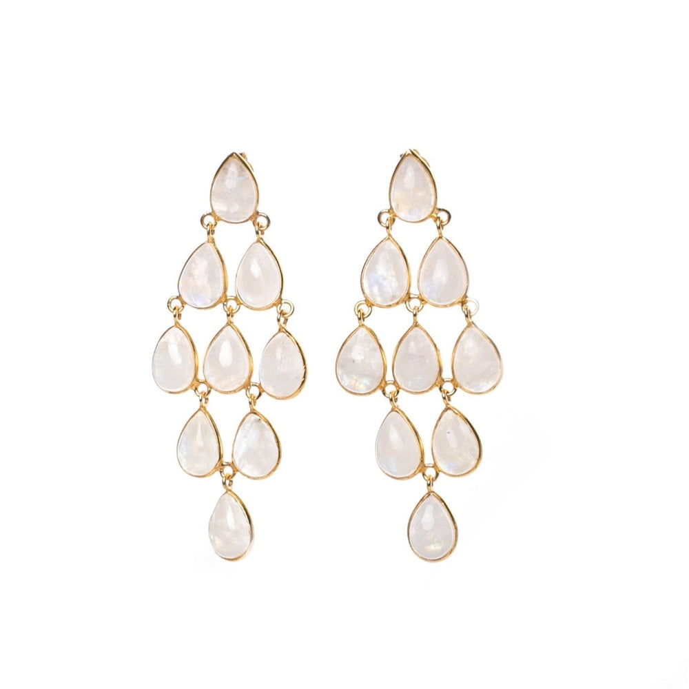 Molly Moonstone Chandelier Earrings