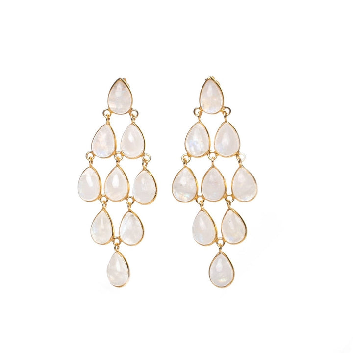 Molly Moonstone Chandelier Earrings